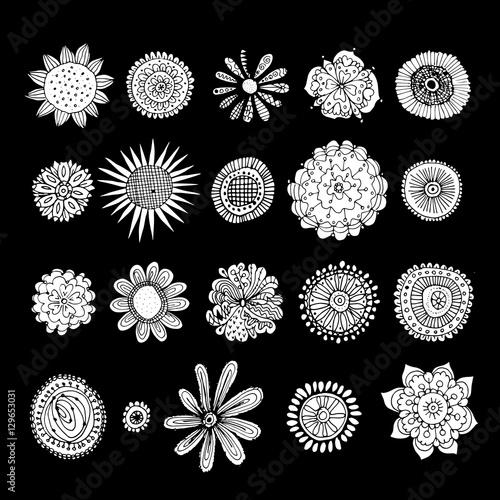 Flowers collection, sketch for your design