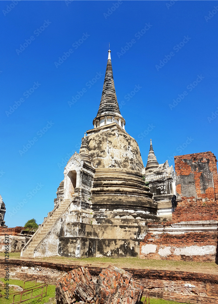 part of Wat Phra Sri Sanphet  in the Ayutthaya Historical Park.