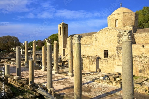 The 12th century Stone Church of Agia Kyriaki, Paphos, Cyprus, Eastern Mediterranean photo