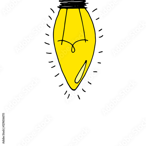 lamp, light yellow vector illustration poster black