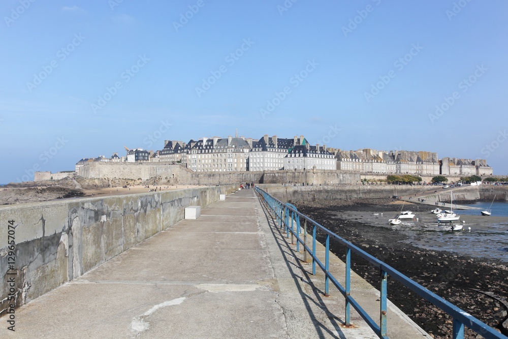 View of the city of Saint Malo in Brittany, France