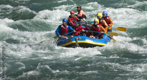 A rafting expedition on the Karnali River, west Nepal photo
