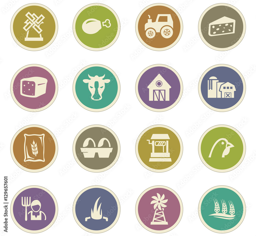 Agriculture and farming icons set Agriculture and farming icons set