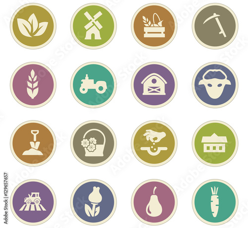 Agricultural icons set