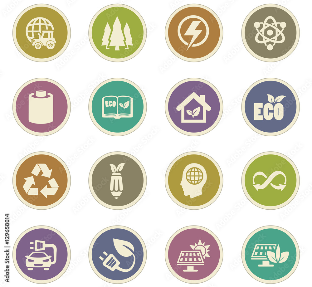 BIO Fuel industry icons set