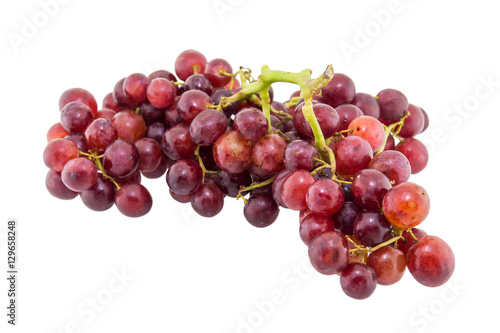 Red grape isolated on the white background.