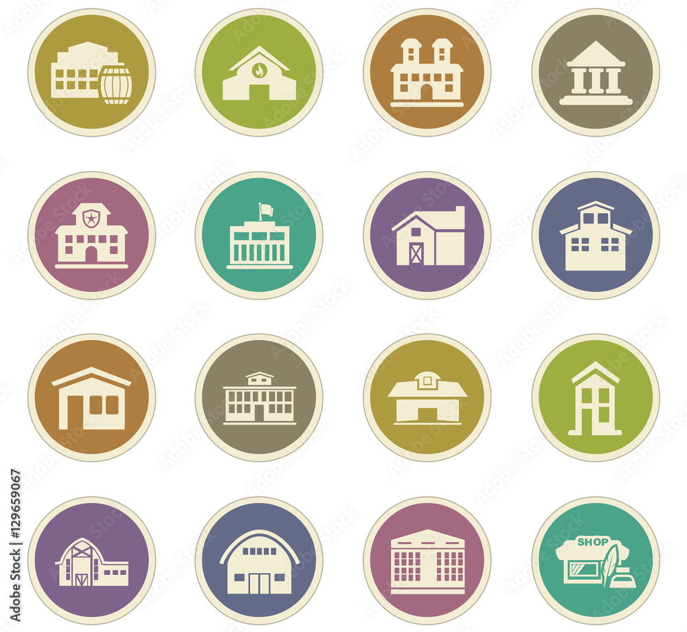 Infrastucture of the city icons set Infrastucture of the city icons set