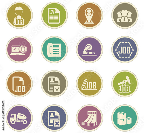 Job icons set