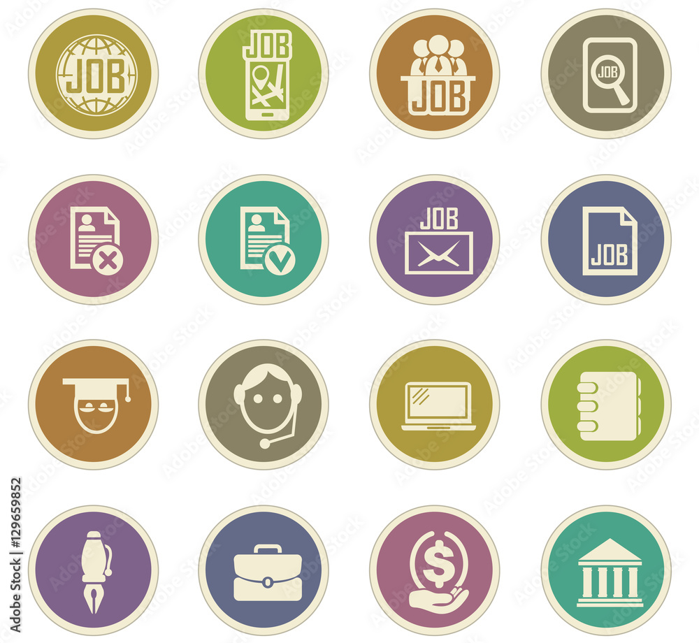 Job icons set Job icons set
