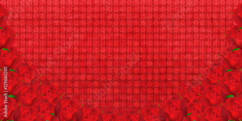 バレンタイン　薔薇　和紙　背景