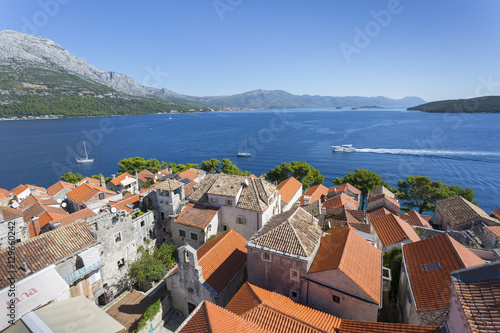 View from Katedrala Svetog Marka, in Korcula Town, Korcula, Dalmatia, Croatia photo