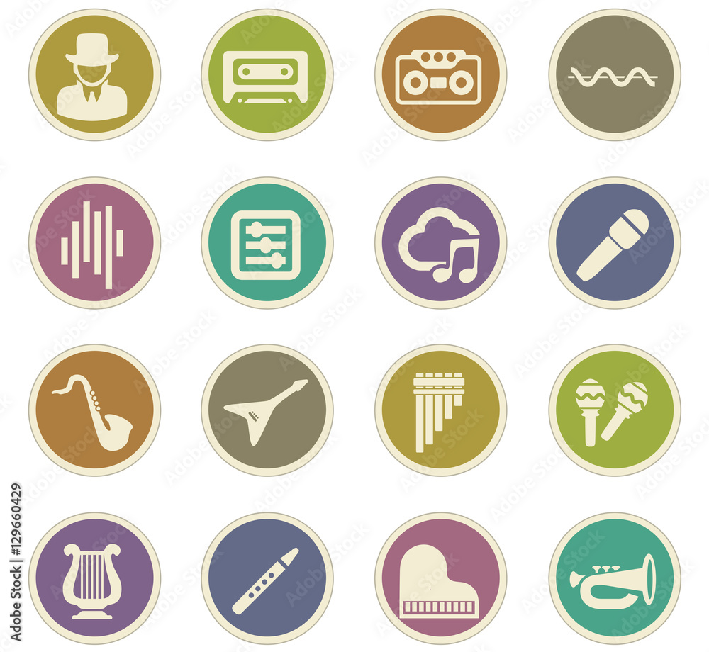 Music icons set