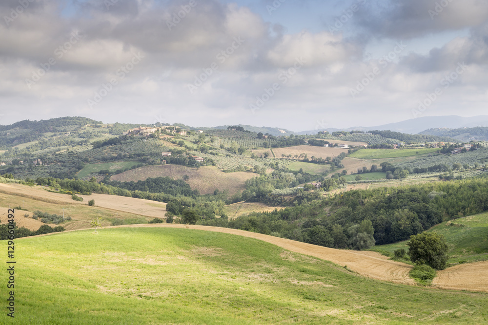 Rolling hills of the Val di Spoleto, Umbria Rolling hills of the Val di Spoleto, Umbria