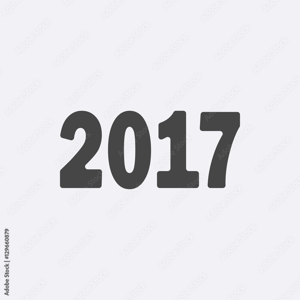 2017 vector icon. Modern flat pictogram, internet concept. Trend 2017 vector icon. Modern flat pictogram, internet concept. Trend