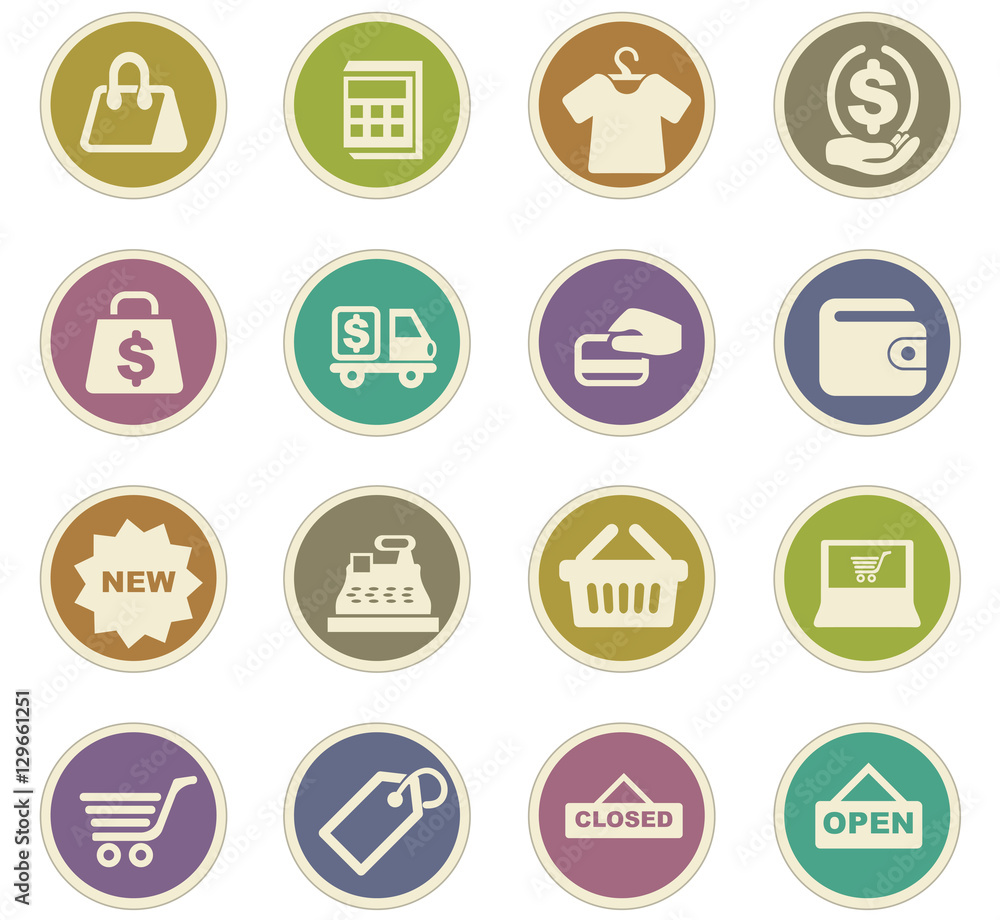 Shop icons set Shop icons set