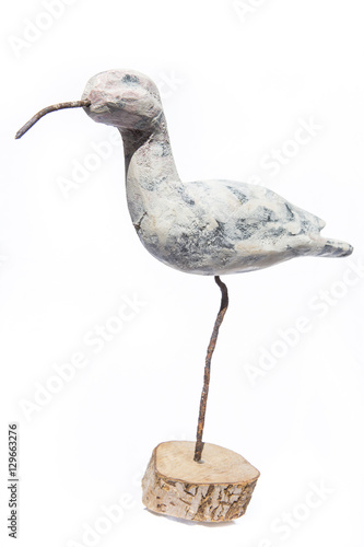 vintage wood carved bird
