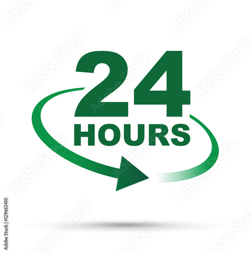 twenty four hours around the clock 