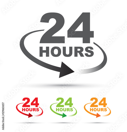 twenty four hours around the clock 