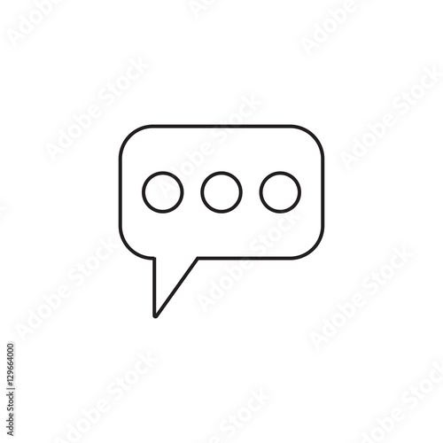 Message & speech bubbles line icon, Modern sign for mobile inter