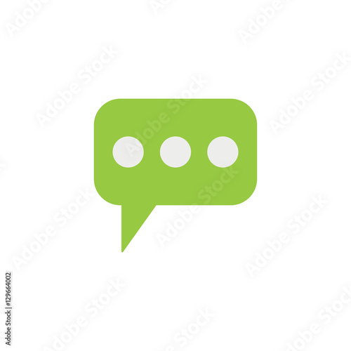 Message & speech bubbles flat icon, Modern sign for mobile inter
