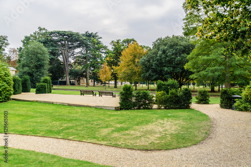 Park in Burlington Lane, Chiswick, London, England