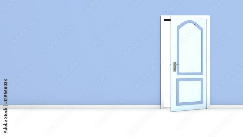 3D rendered Animation of a opening door. 3D rendered Animation of a opening door.