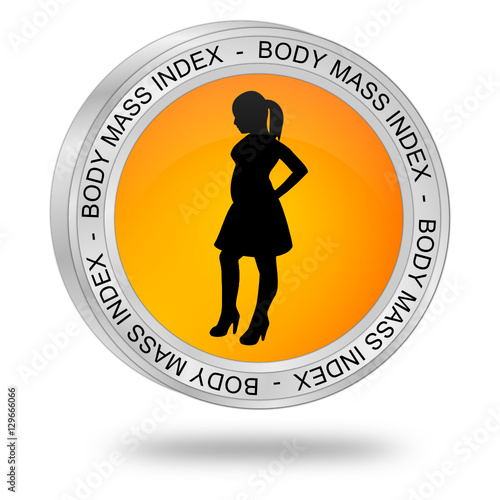 Body Mass Index Button - 3D illustration