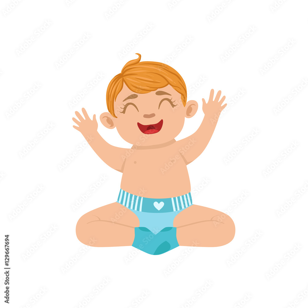White Boy Infant Happy Sitting In Diaper, Part Of Growing Stages With Kids In Different Age Vector Set White Boy Infant Happy Sitting In Diaper, Part Of Growing Stages With Kids In Different Age Vector Set