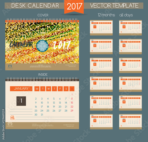 Design Desk Calendar 2017.