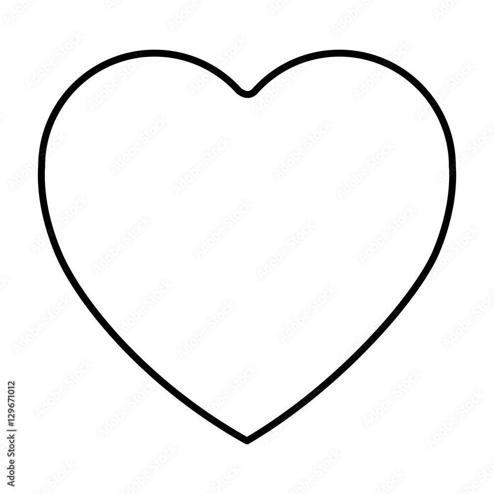 Heart shape icon. Love passion romantic and health theme. Isolated design. Vector illustration Heart shape icon. Love passion romantic and health theme. Isolated design. Vector illustration