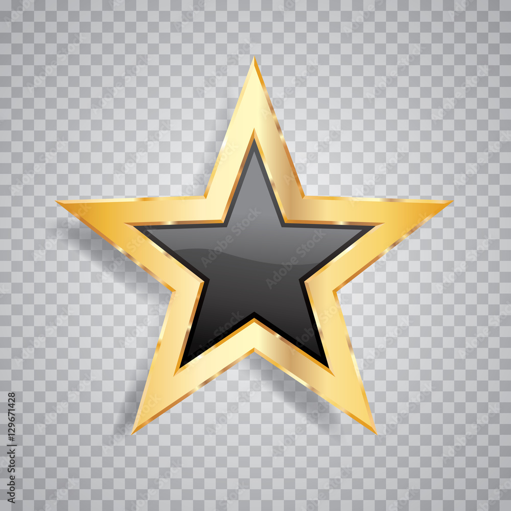 Obraz premium one gold black star