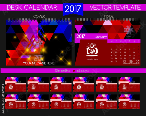 Design Desk Calendar 2017.