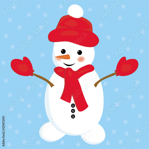 Cheerful snowman