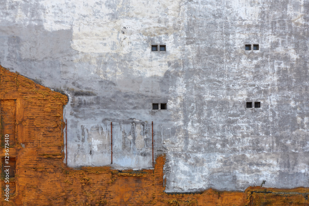 the skyline of an old construction over a white wall the skyline of an old construction over a white wall