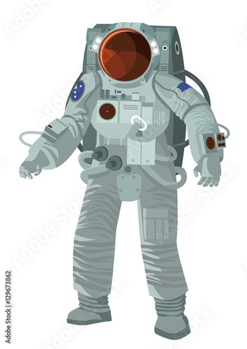 astronaut on spacesuit walking standing