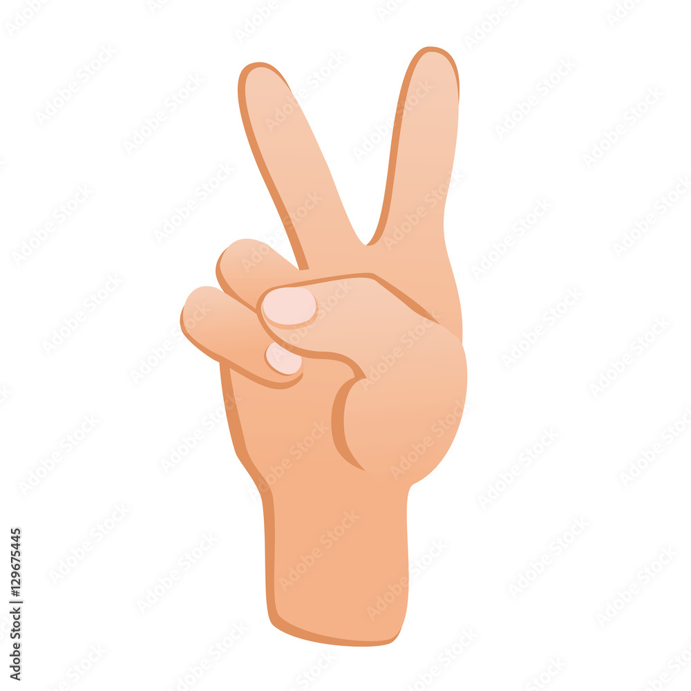 Human hand with gesture Victory. Sign of success. Human hand with gesture Victory. Sign of success.