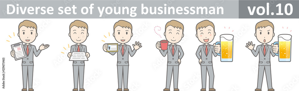 Diverse set of young businessman , EPS10 vector format vol.10 Diverse set of young businessman , EPS10 vector format vol.10