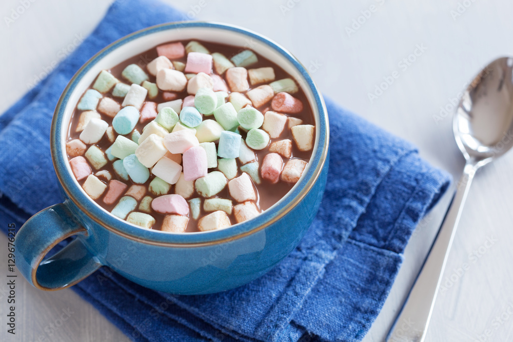 hot chocolate with mini marshmallows warming drink hot chocolate with mini marshmallows warming drink