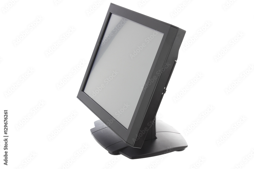 Point Of Sale System with Screen Monitor On White Background
