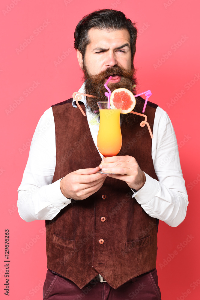 Fototapeta premium funny handsome bearded man