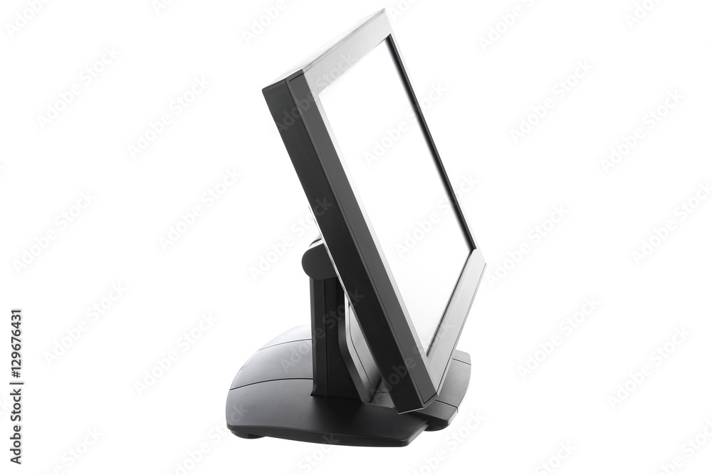 Point Of Sale System with Screen Monitor On White Background Point Of Sale System with Screen Monitor On White Background