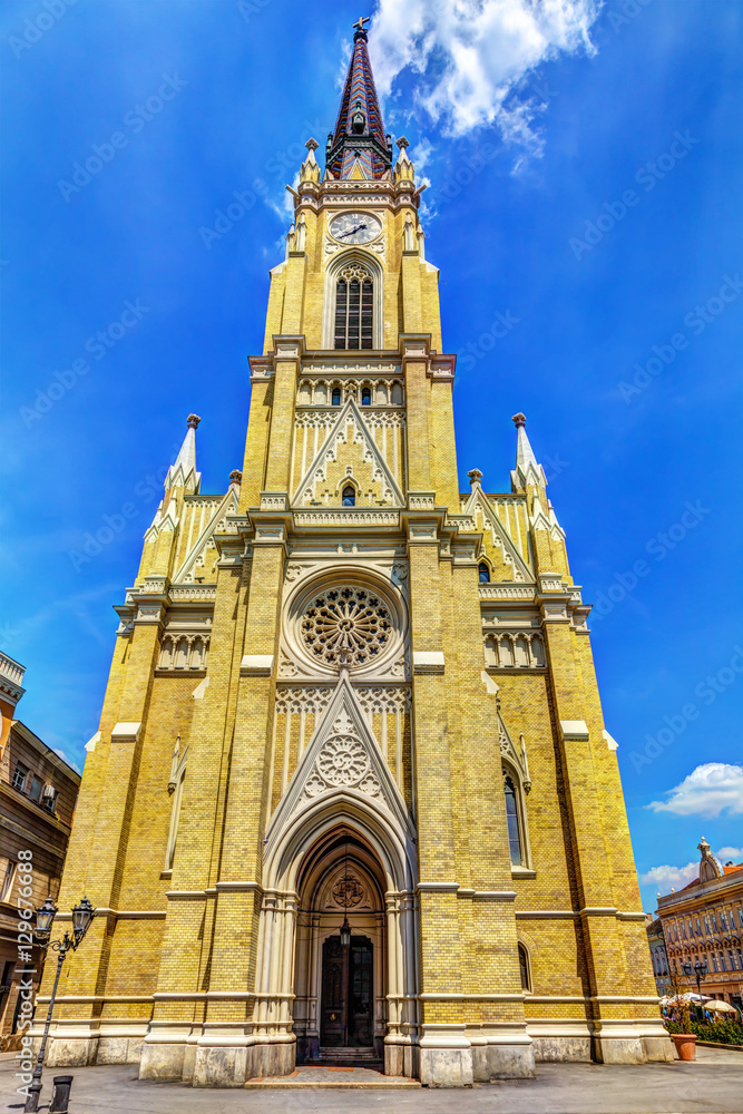 The Name of Mary Church and blue sky, Novi Sad, Srbija, HDR Image.