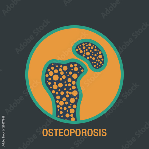 OSTEOPOROSIS vector logo icon design
