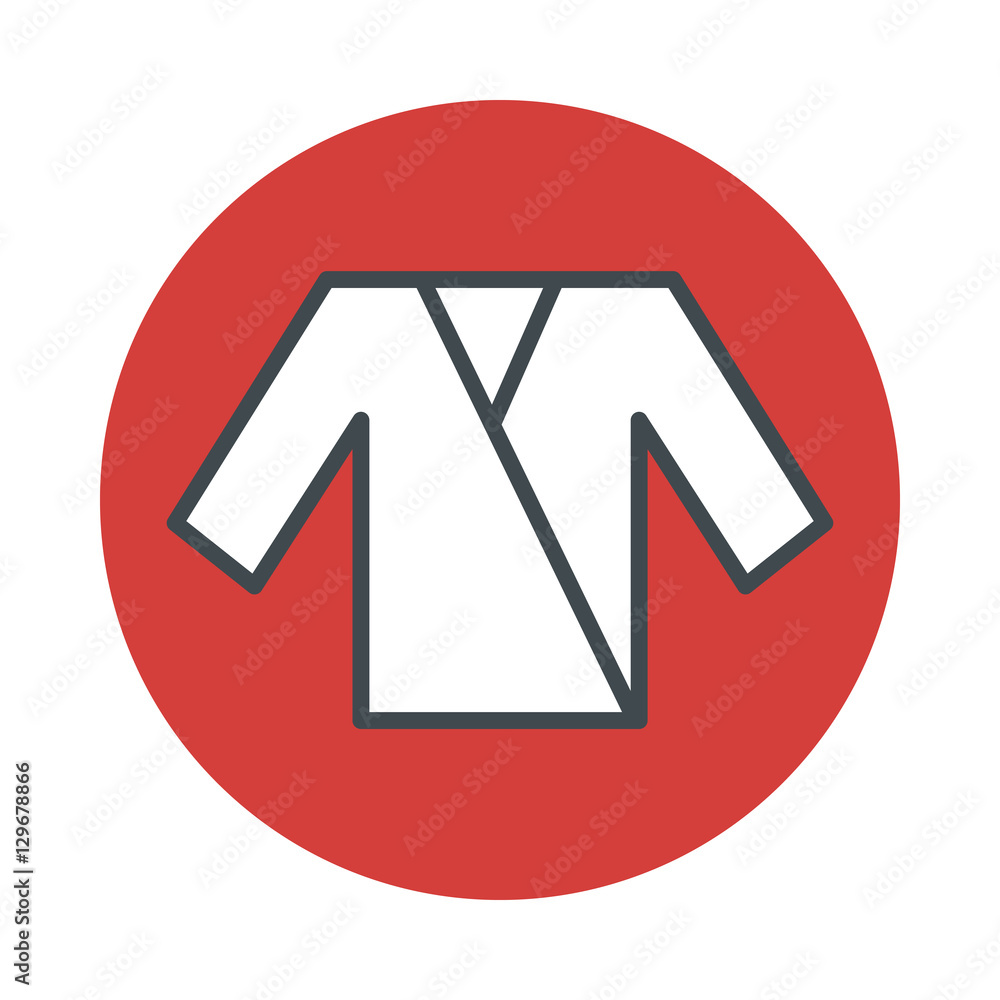 Japan clothes kimono icon isolated on white background Japan clothes kimono icon isolated on white background