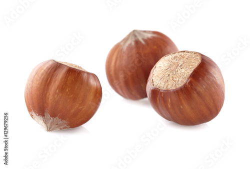 Hazelnuts in closeup