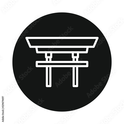 Japan torii icon  isolated on white background