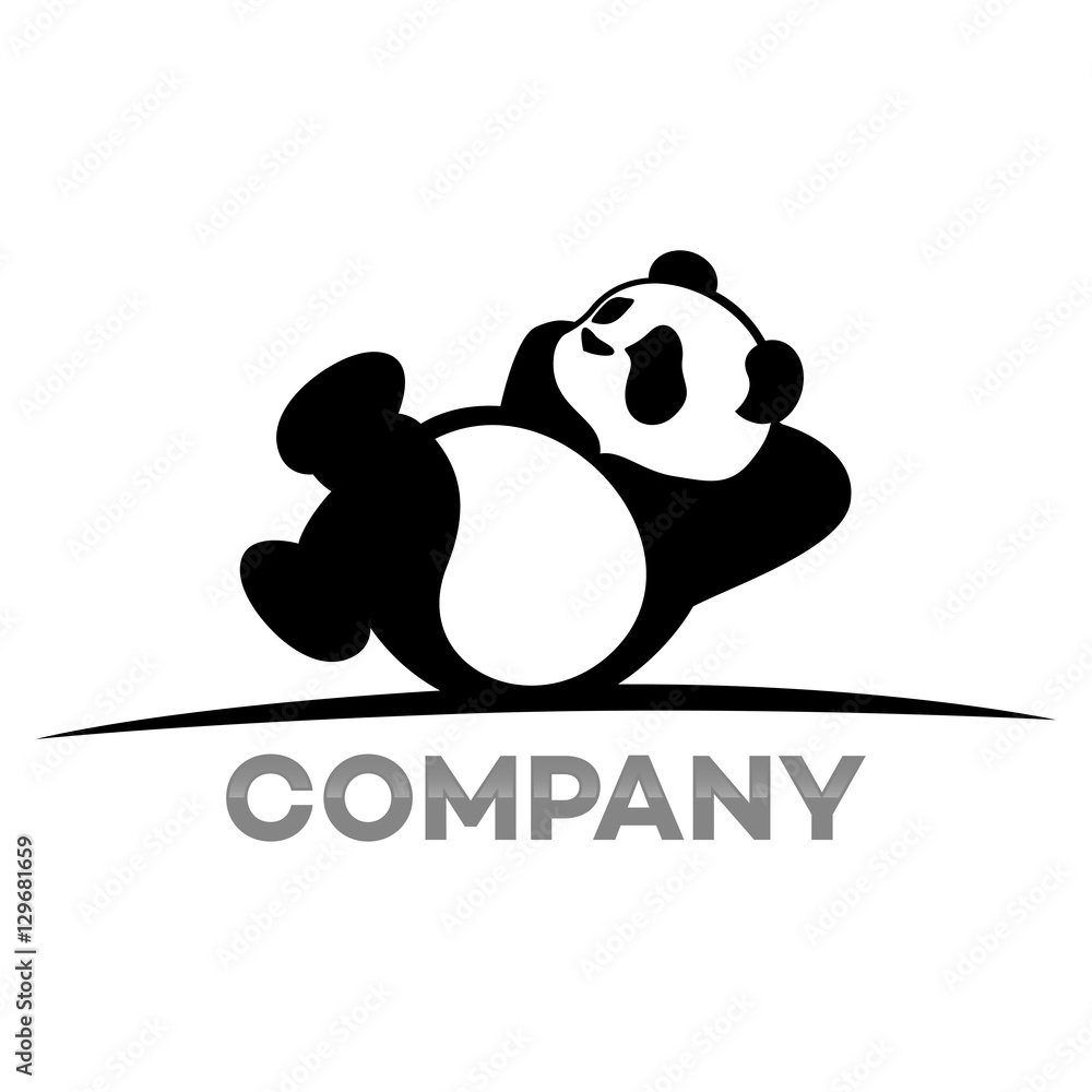 Obraz premium Odpoczynek logo pandy