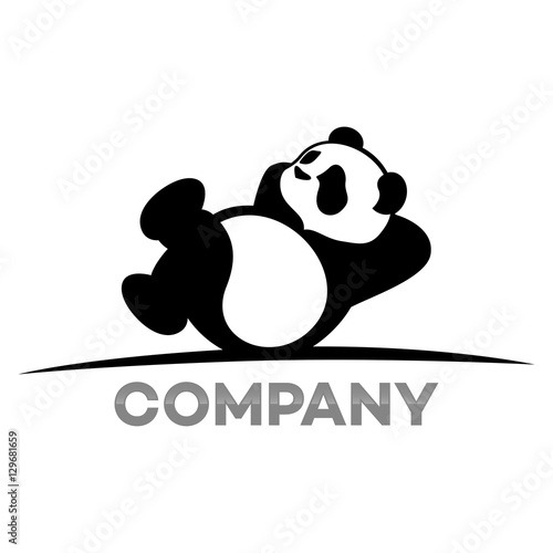 Fototapeta Naklejka Na Ścianę i Meble -  Resting panda logo