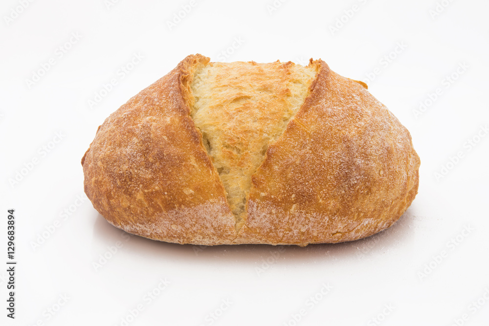 pane bianco croccante su fondale banco 