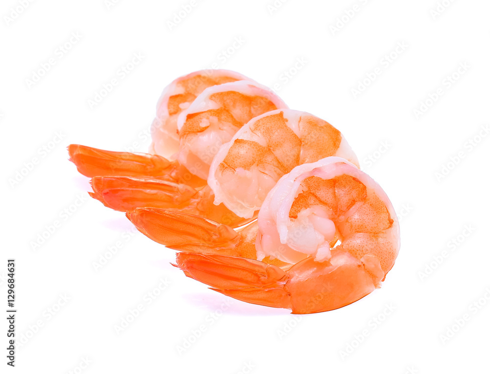Cooked shrimps isolated on white background. Cooked shrimps isolated on white background.